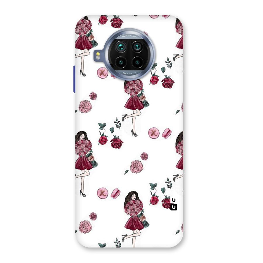 Girl With Flowers Back Case for Mi 10i