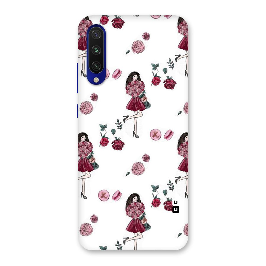 Girl With Flowers Back Case for Mi A3