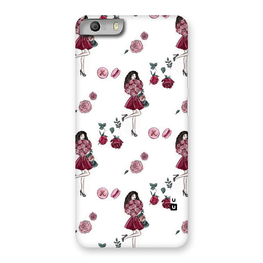 Girl With Flowers Back Case for Micromax Canvas Knight 2