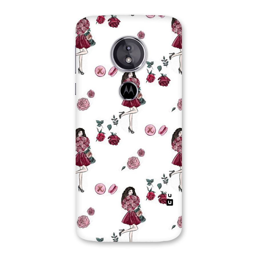 Girl With Flowers Back Case for Moto E5