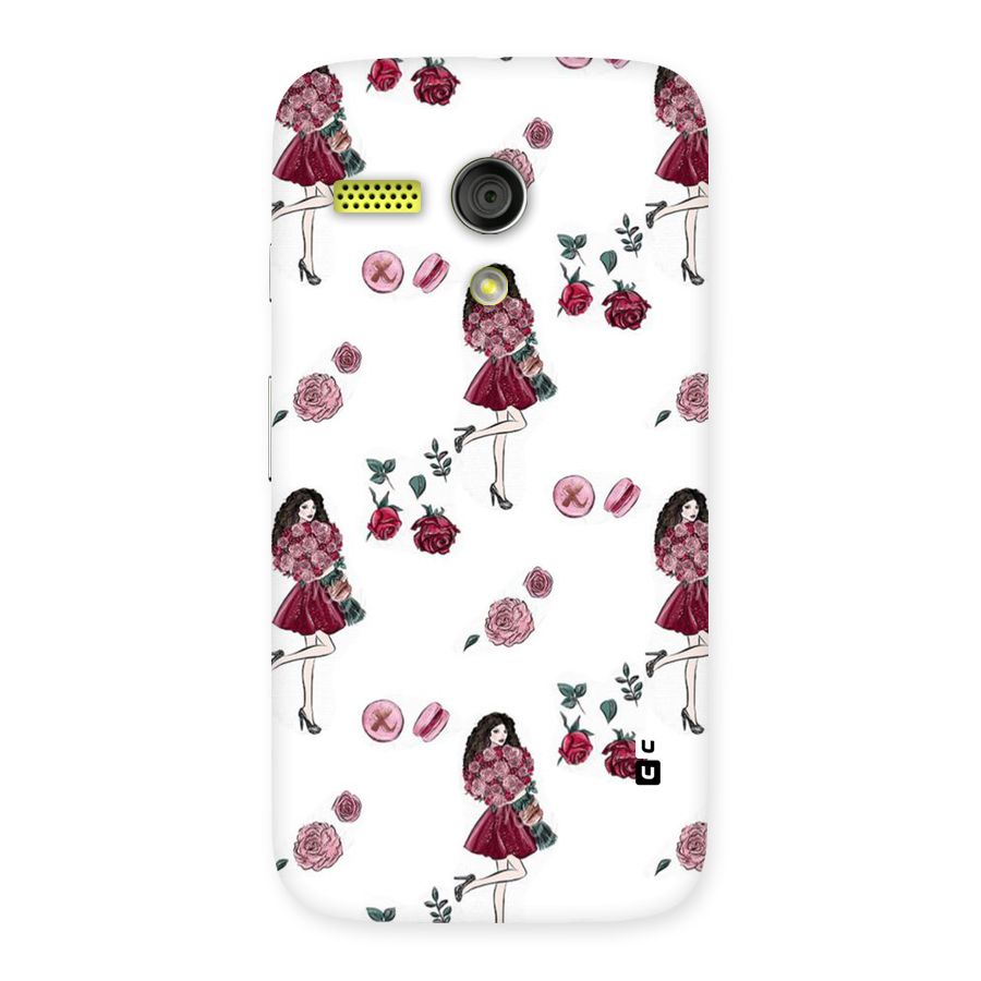 Girl With Flowers Back Case for Moto G