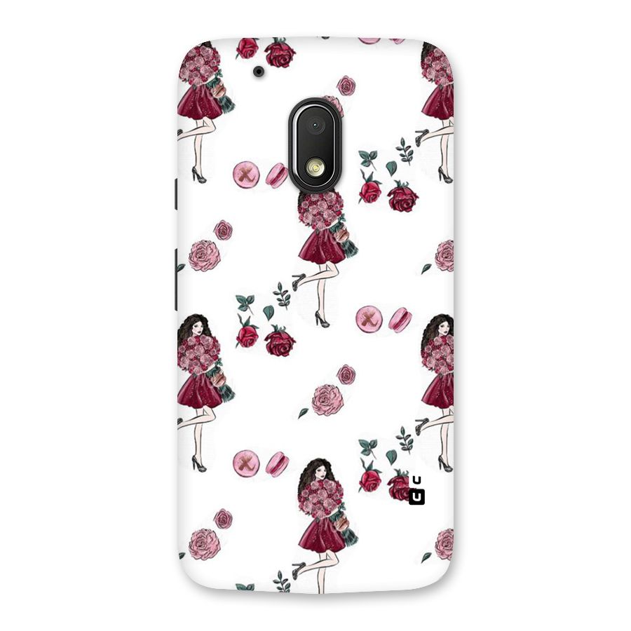 Girl With Flowers Back Case for Moto G4 Play
