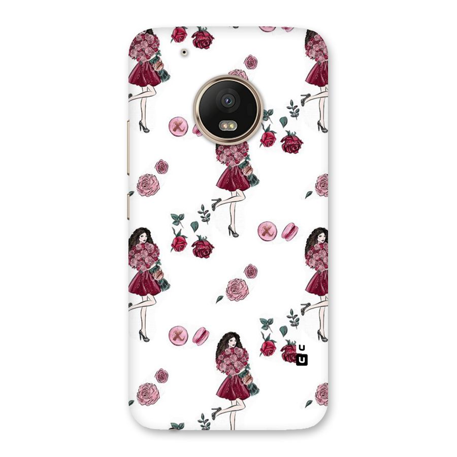 Girl With Flowers Back Case for Moto G5 Plus