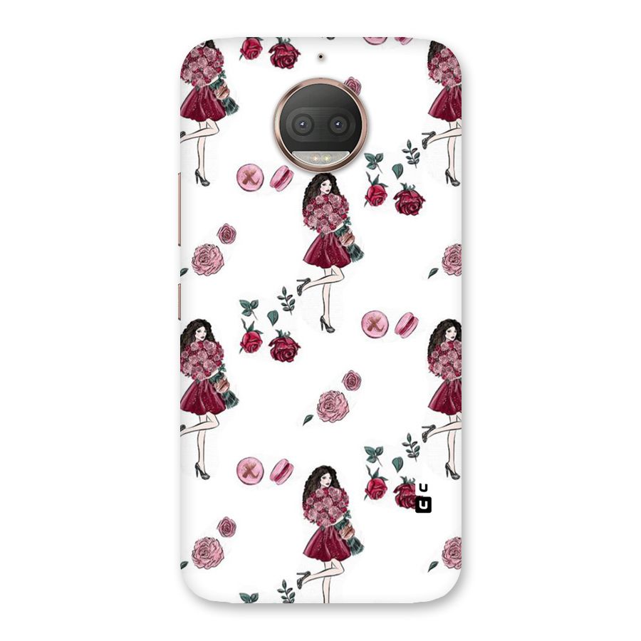 Girl With Flowers Back Case for Moto G5s Plus