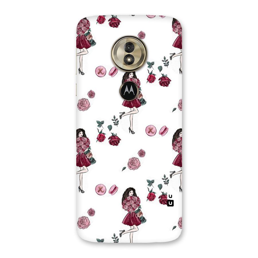 Girl With Flowers Back Case for Moto G6 Play