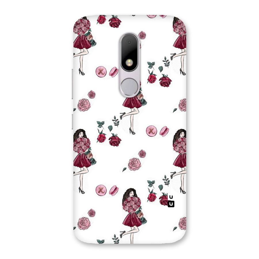 Girl With Flowers Back Case for Moto M