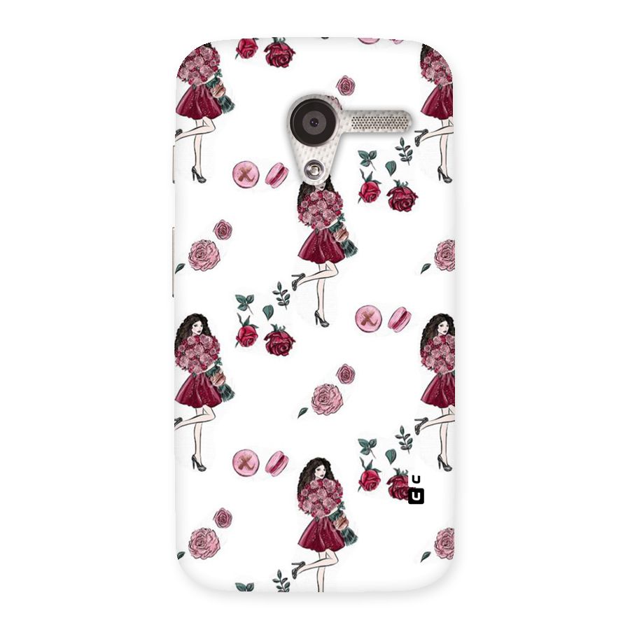 Girl With Flowers Back Case for Moto X