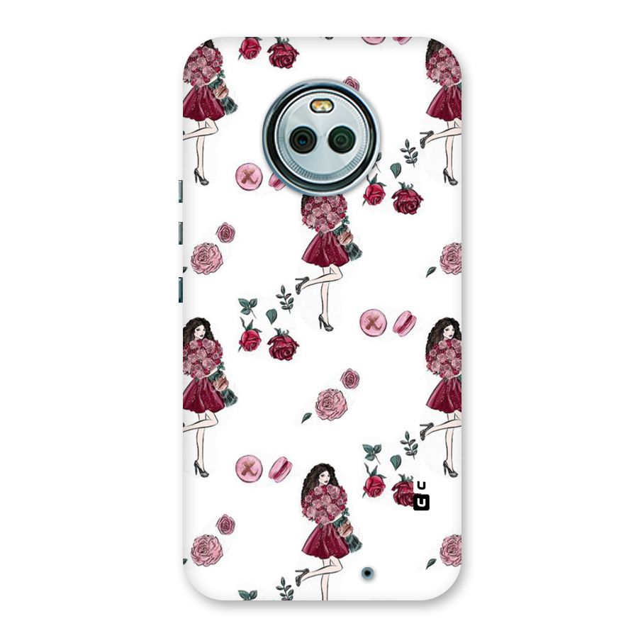 Girl With Flowers Back Case for Moto X4