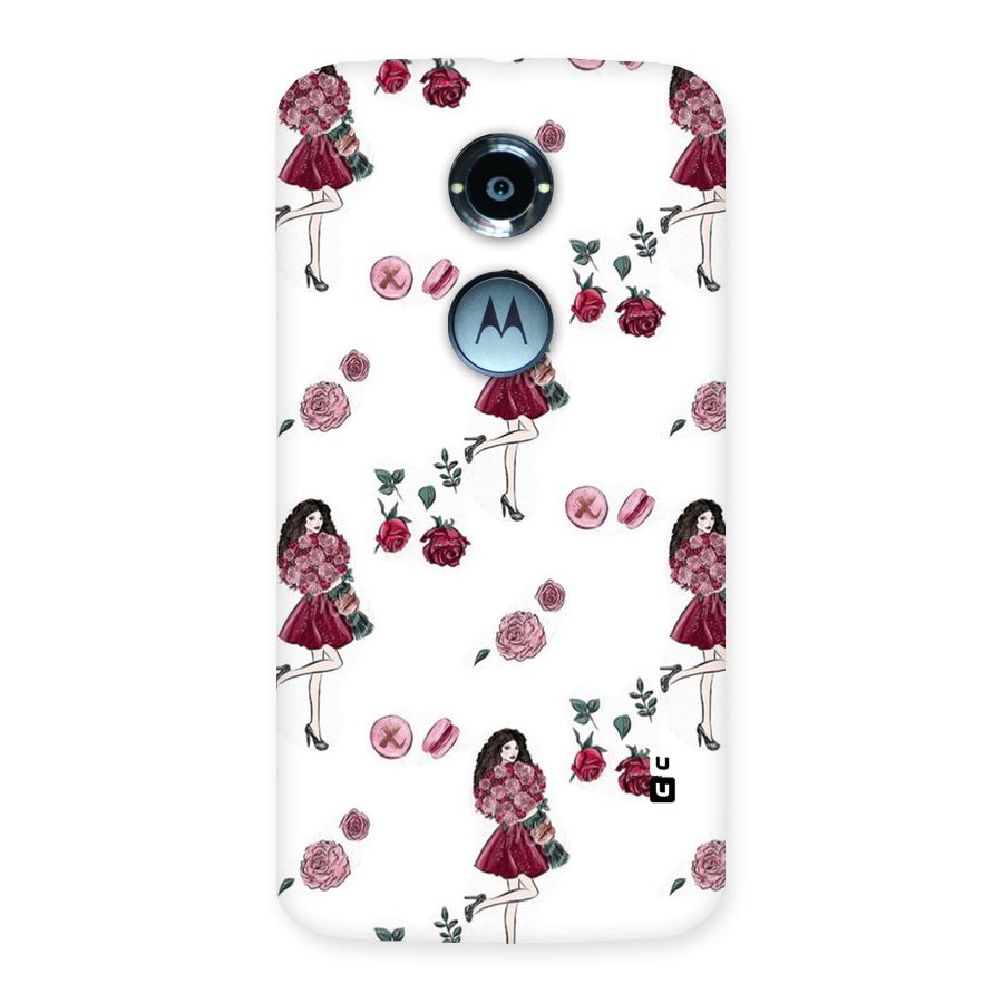 Girl With Flowers Back Case for Moto X 2nd Gen