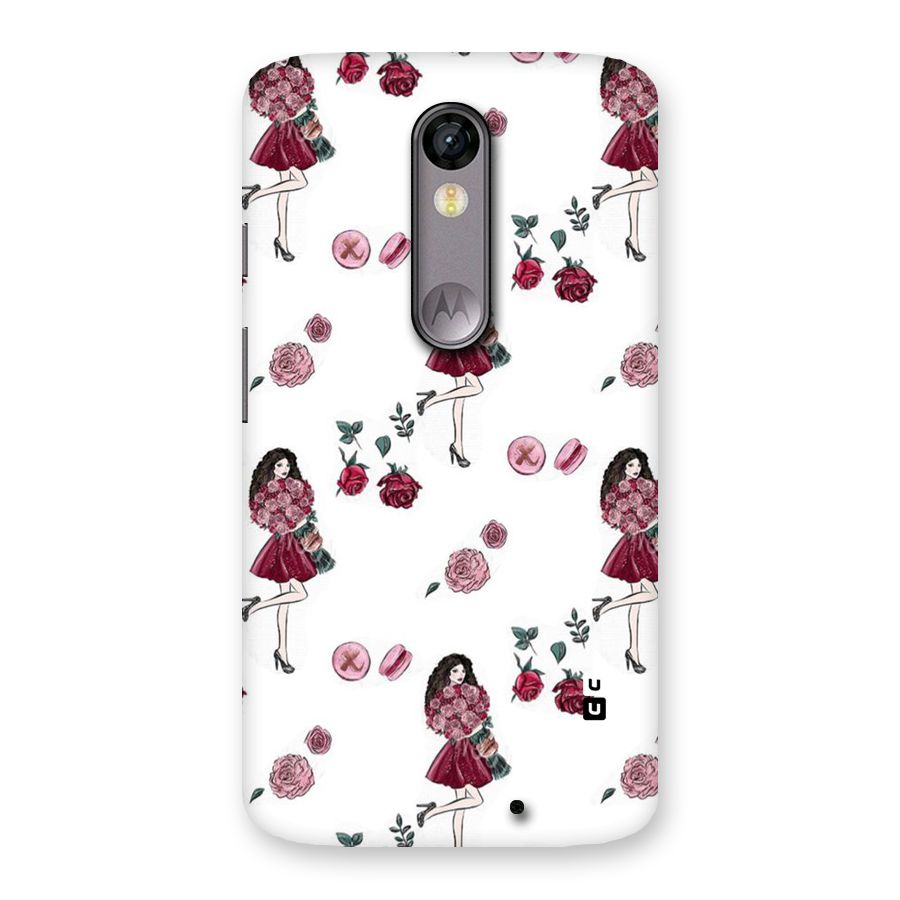 Girl With Flowers Back Case for Moto X Force