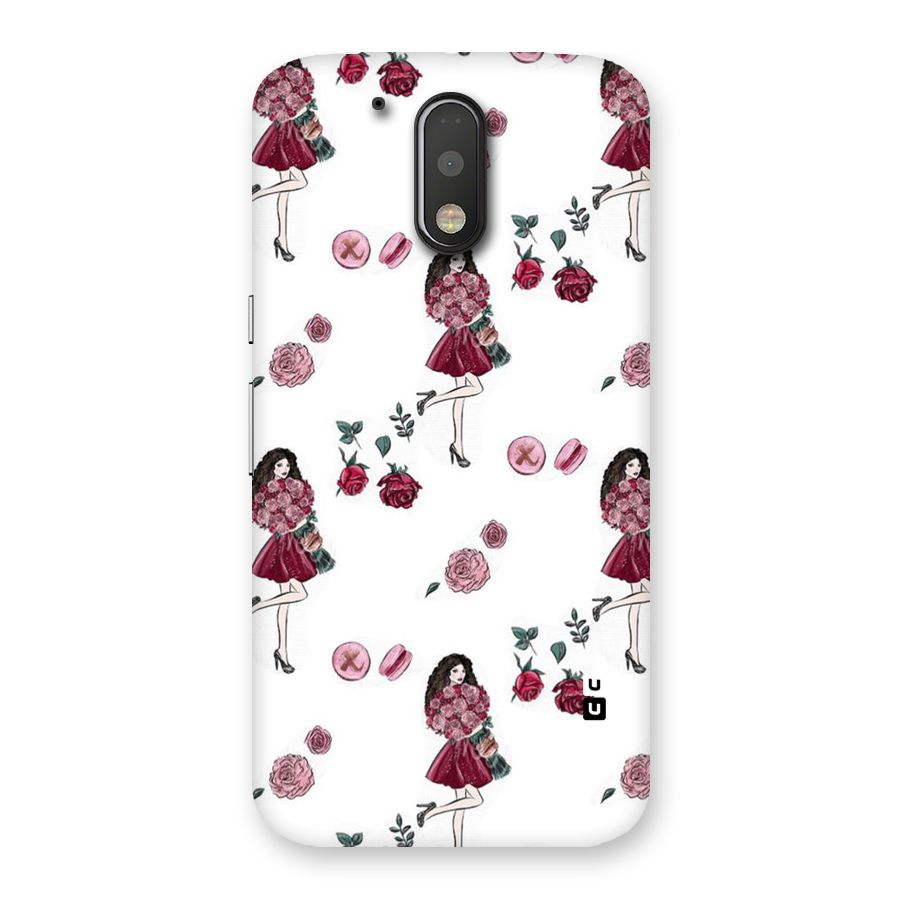 Girl With Flowers Back Case for Motorola Moto G4