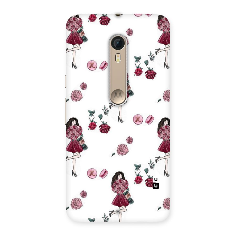 Girl With Flowers Back Case for Motorola Moto X Style