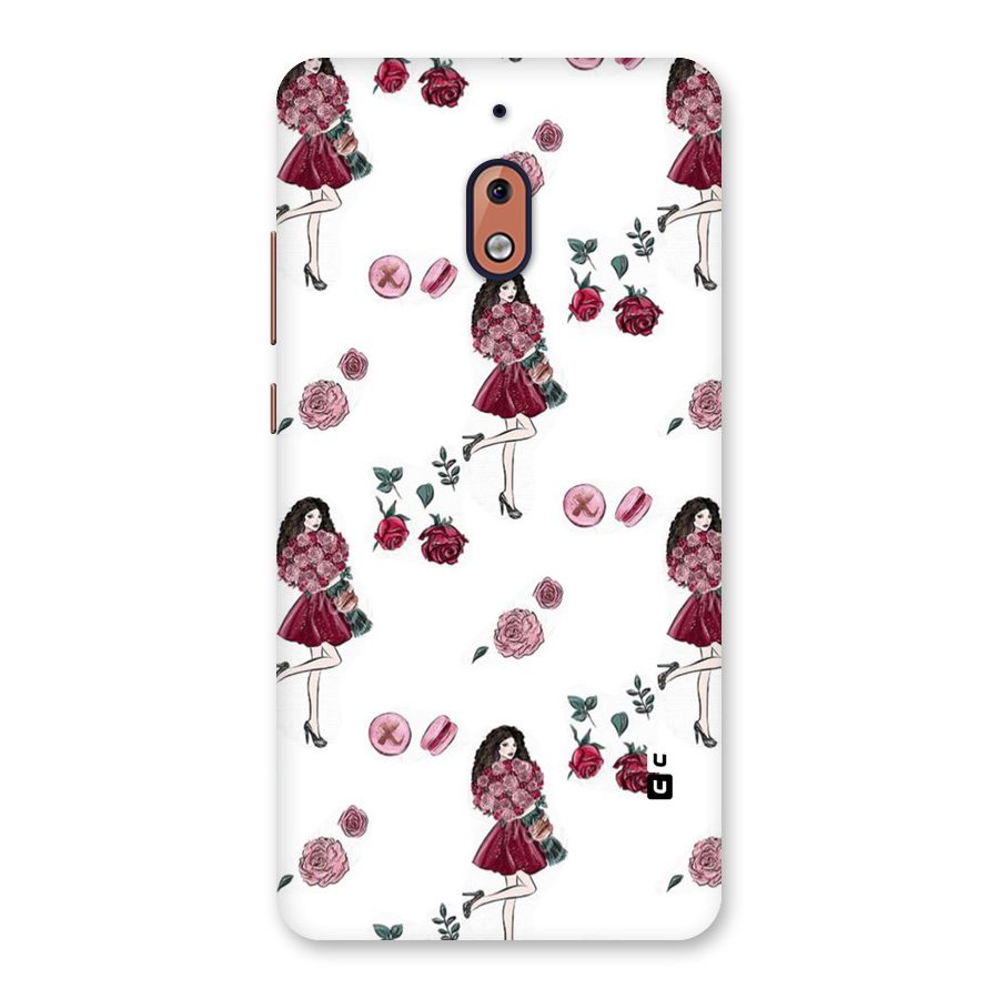 Girl With Flowers Back Case for Nokia 2.1