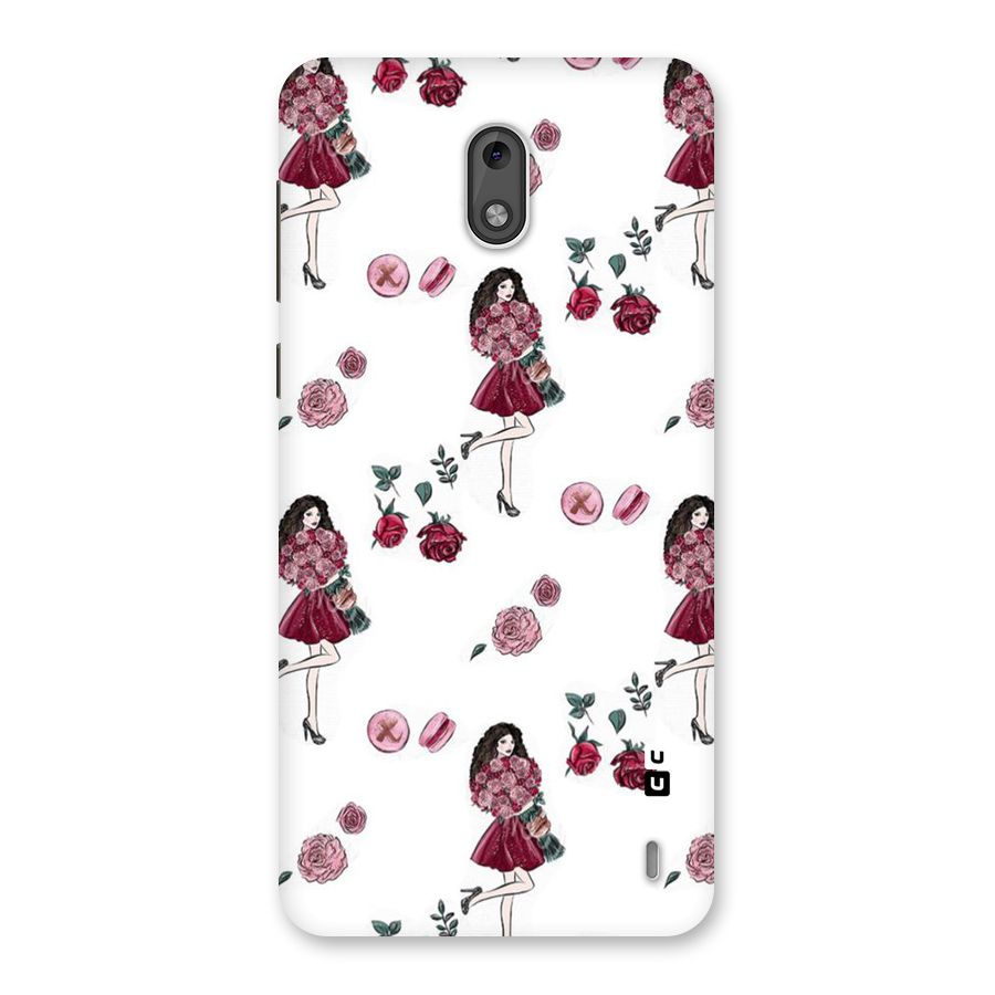 Girl With Flowers Back Case for Nokia 2