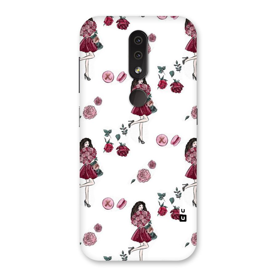 Girl With Flowers Back Case for Nokia 4.2
