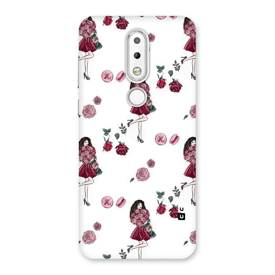 Girl With Flowers Back Case for Nokia 6.1 Plus
