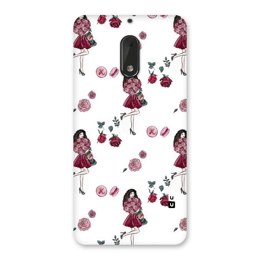 Girl With Flowers Back Case for Nokia 6