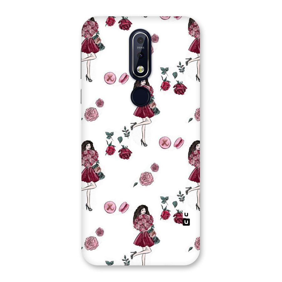 Girl With Flowers Back Case for Nokia 7.1