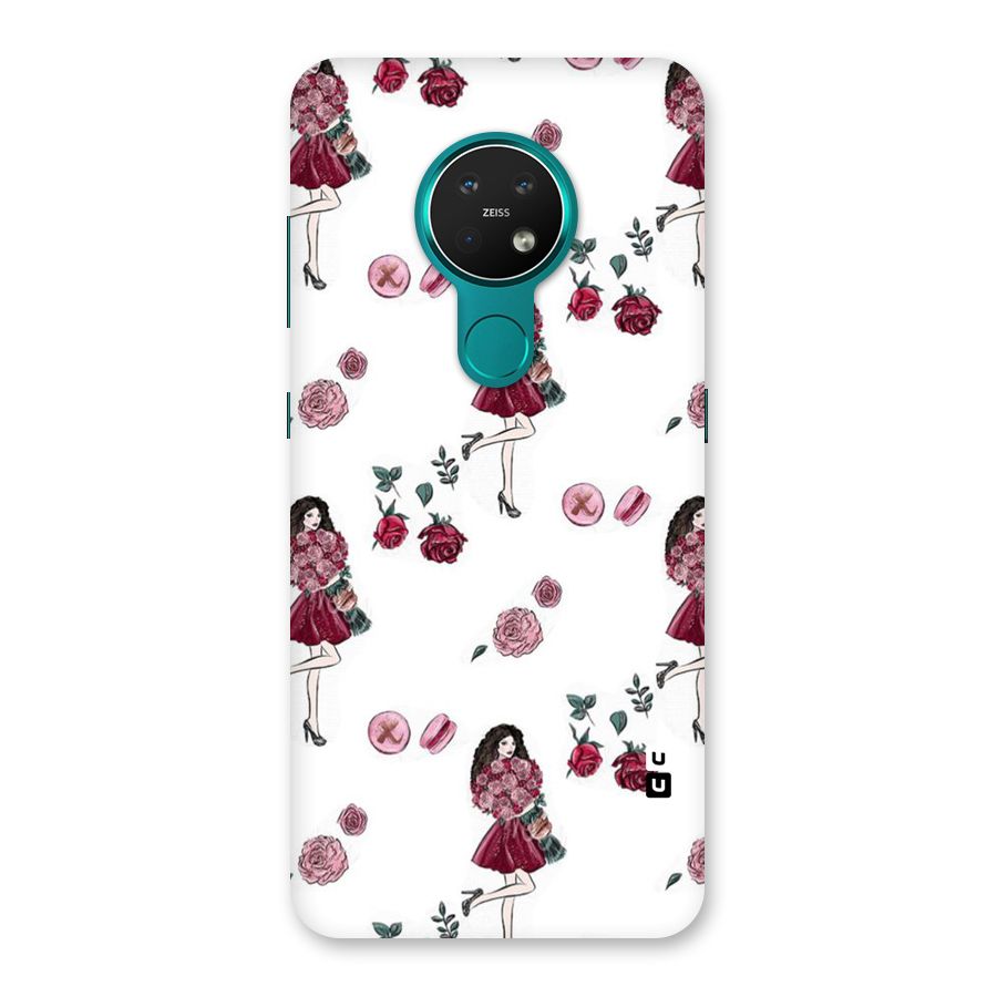 Girl With Flowers Back Case for Nokia 7.2