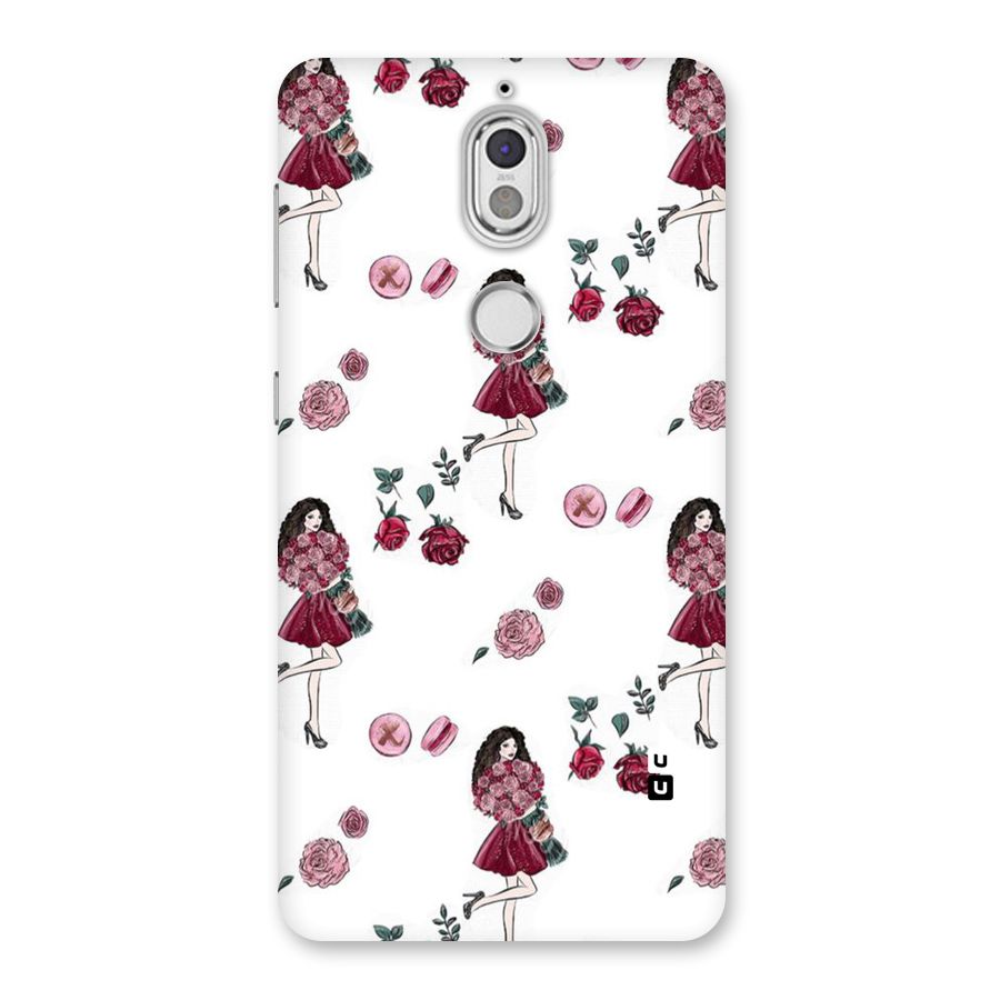 Girl With Flowers Back Case for Nokia 7