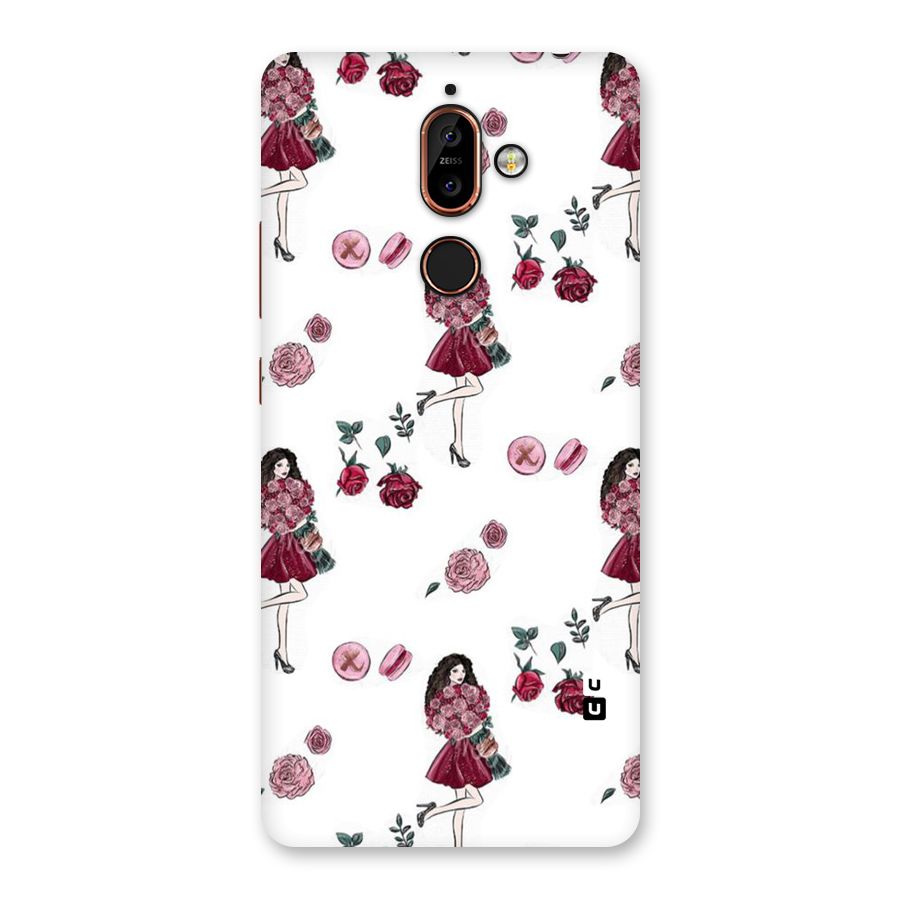 Girl With Flowers Back Case for Nokia 7 Plus