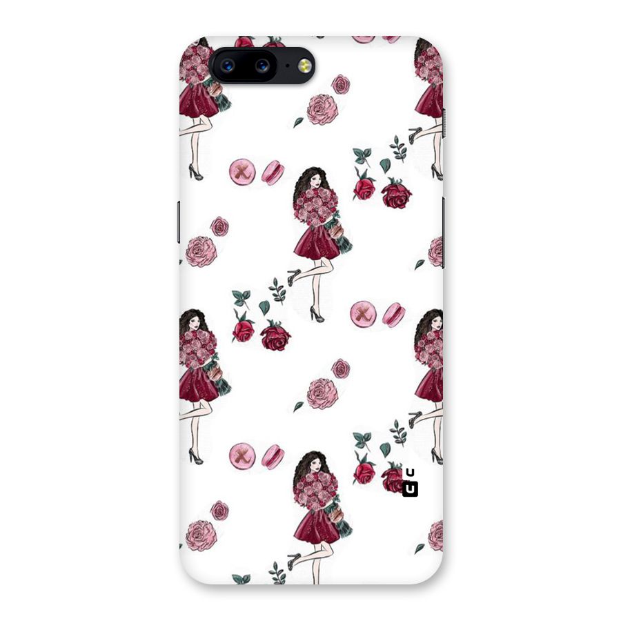 Girl With Flowers Back Case for OnePlus 5