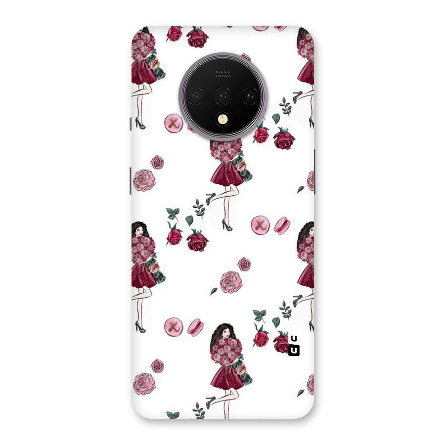 Girl With Flowers Back Case for OnePlus 7T