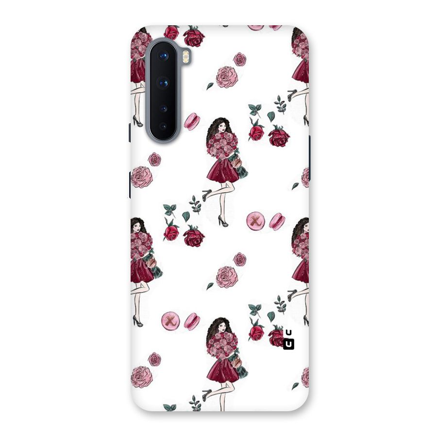 Girl With Flowers Back Case for OnePlus Nord
