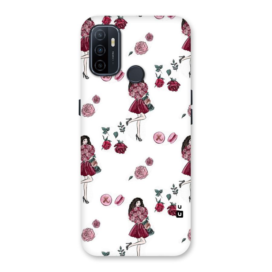Girl With Flowers Back Case for Oppo A32