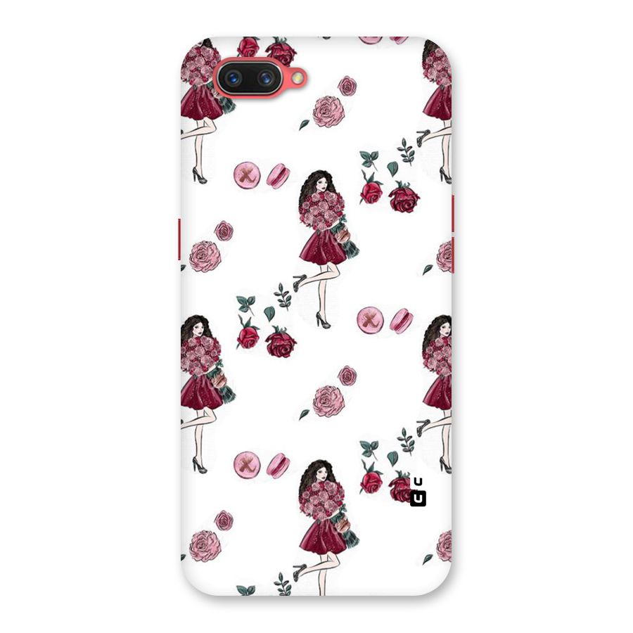 Girl With Flowers Back Case for Oppo A3s