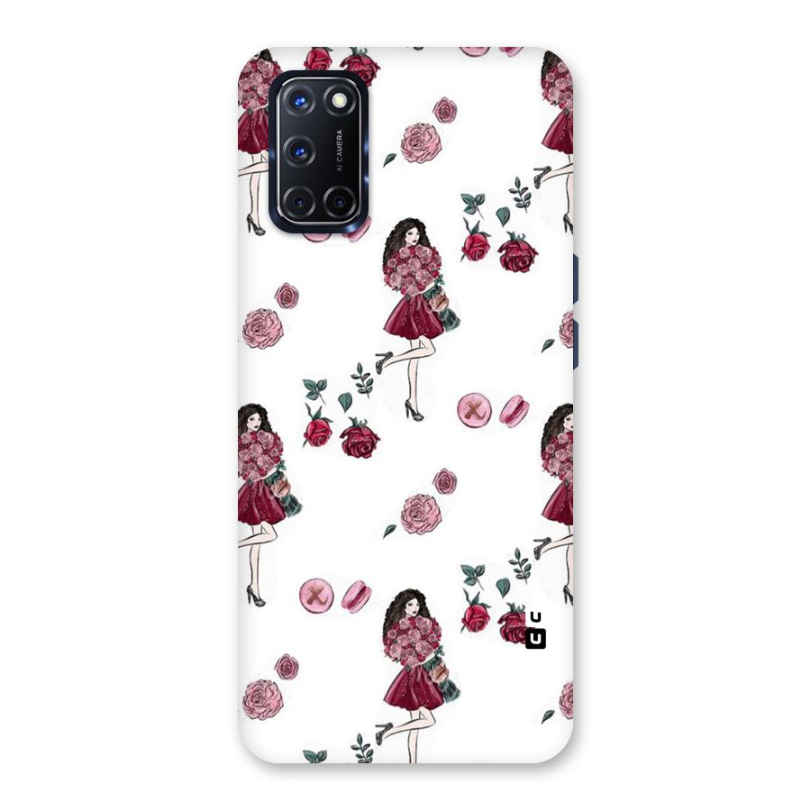 Girl With Flowers Back Case for Oppo A52