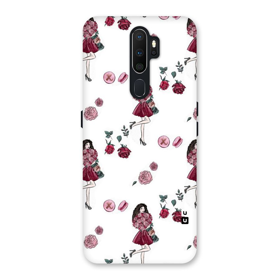 Girl With Flowers Back Case for Oppo A5 (2020)