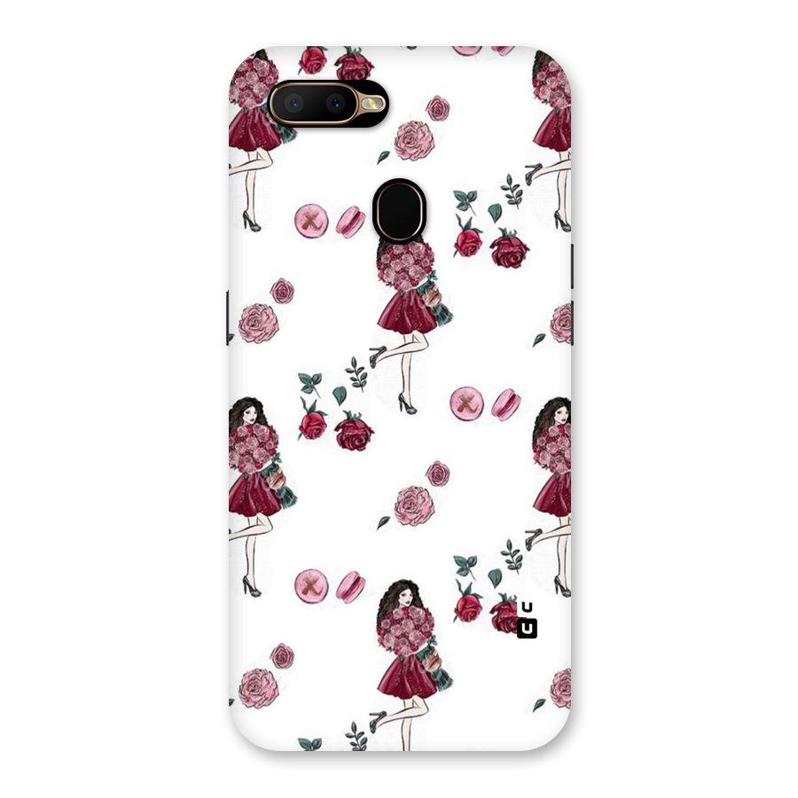 Girl With Flowers Back Case for Oppo A5s