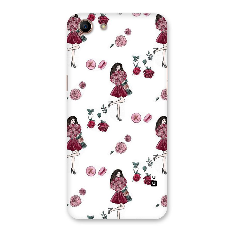 Girl With Flowers Back Case for Oppo A83 (2018)