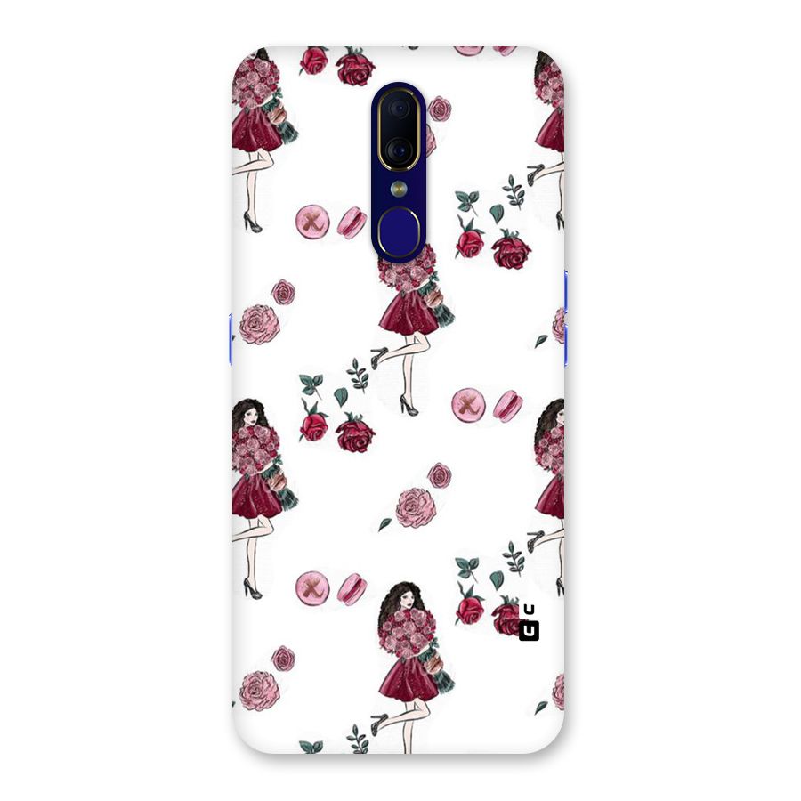 Girl With Flowers Back Case for Oppo A9