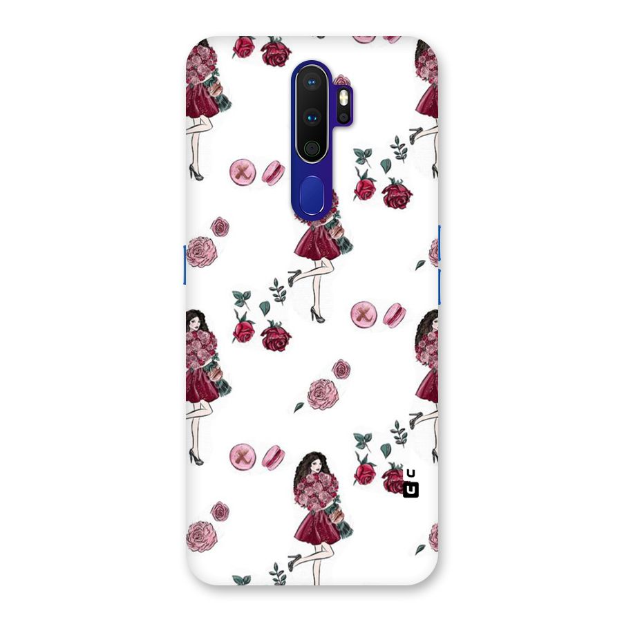 Girl With Flowers Back Case for Oppo A9 (2020)