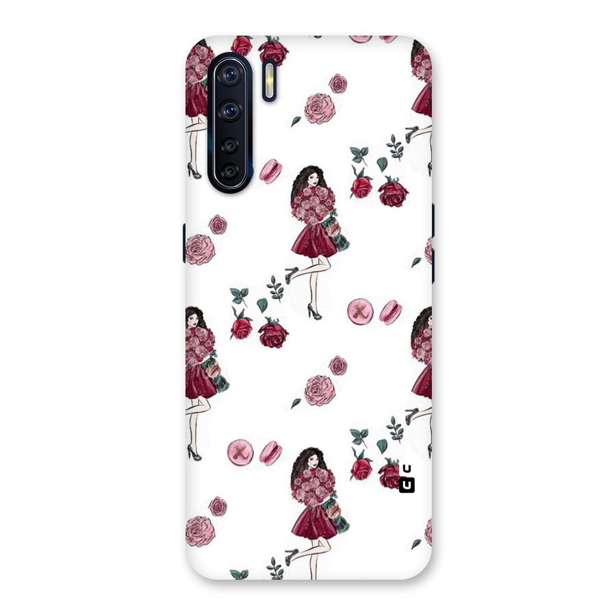 Girl With Flowers Back Case for Oppo F15