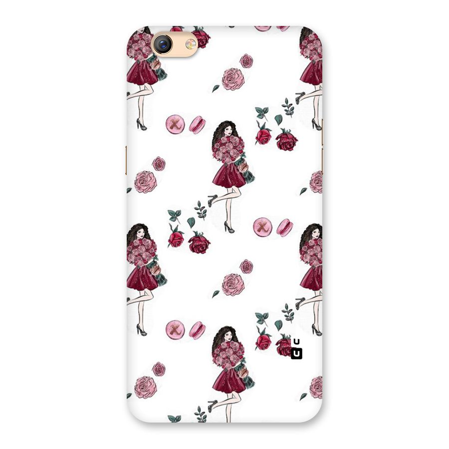 Girl With Flowers Back Case for Oppo F3 Plus