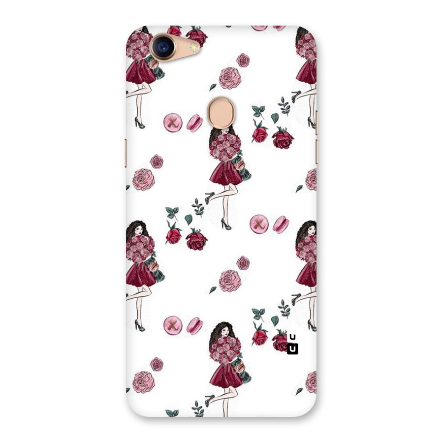 Girl With Flowers Back Case for Oppo F5