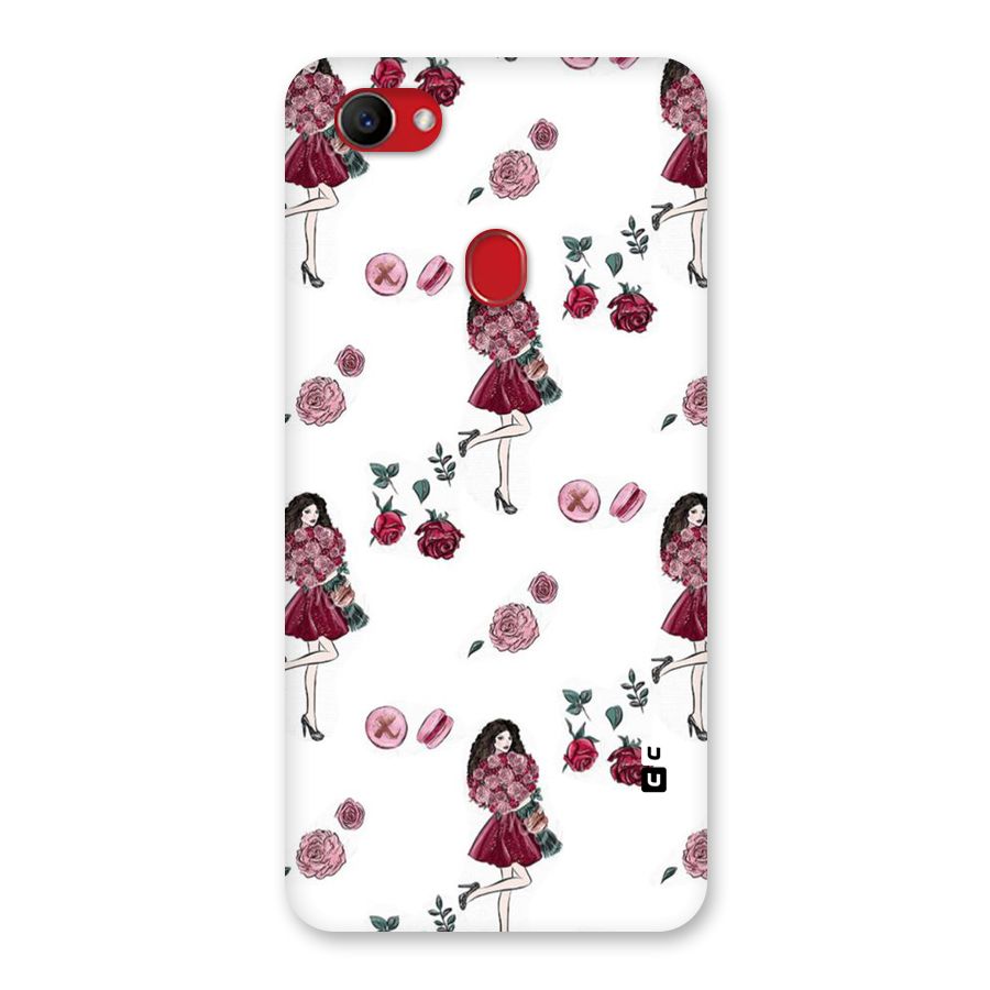 Girl With Flowers Back Case for Oppo F7