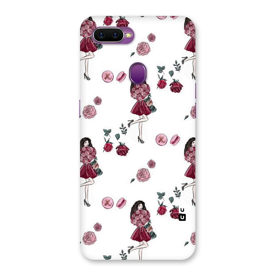Girl With Flowers Back Case for Oppo F9
