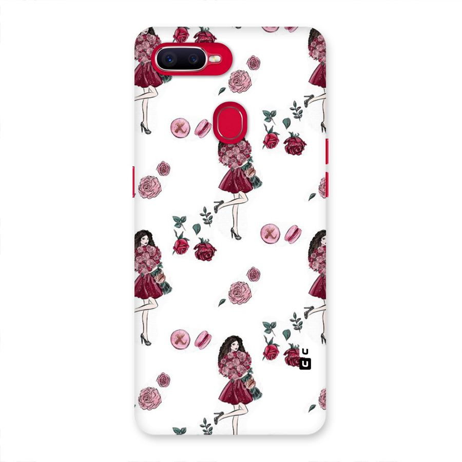 Girl With Flowers Back Case for Oppo F9 Pro