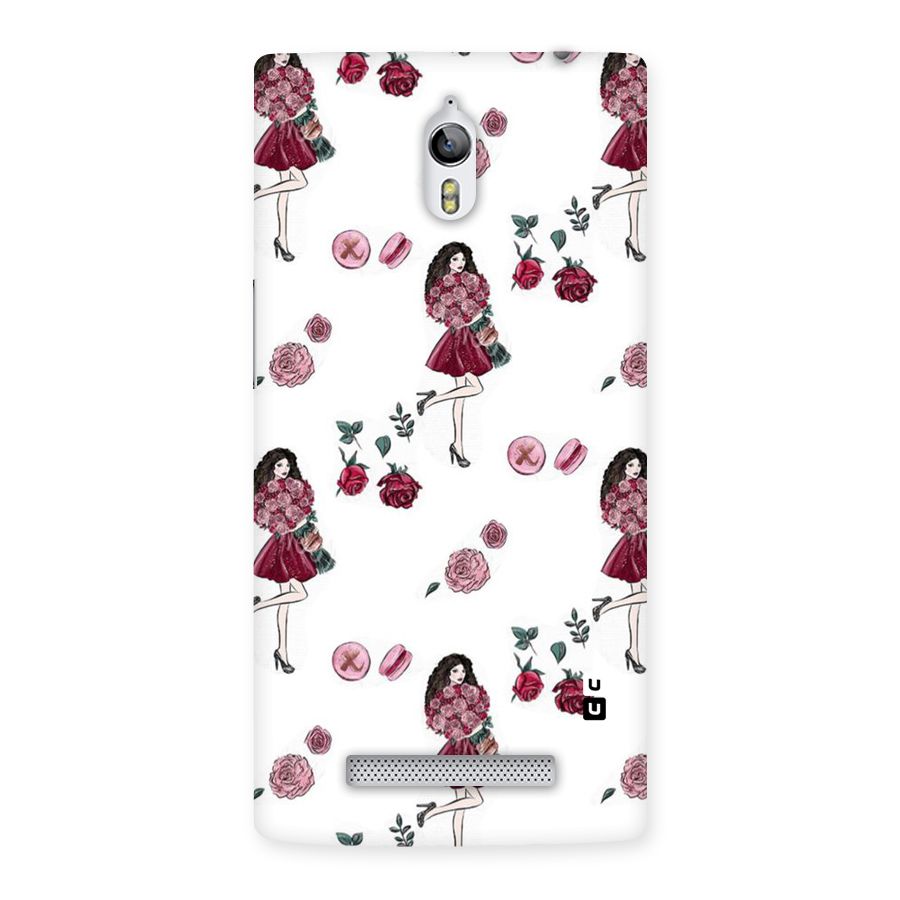 Girl With Flowers Back Case for Oppo Find 7