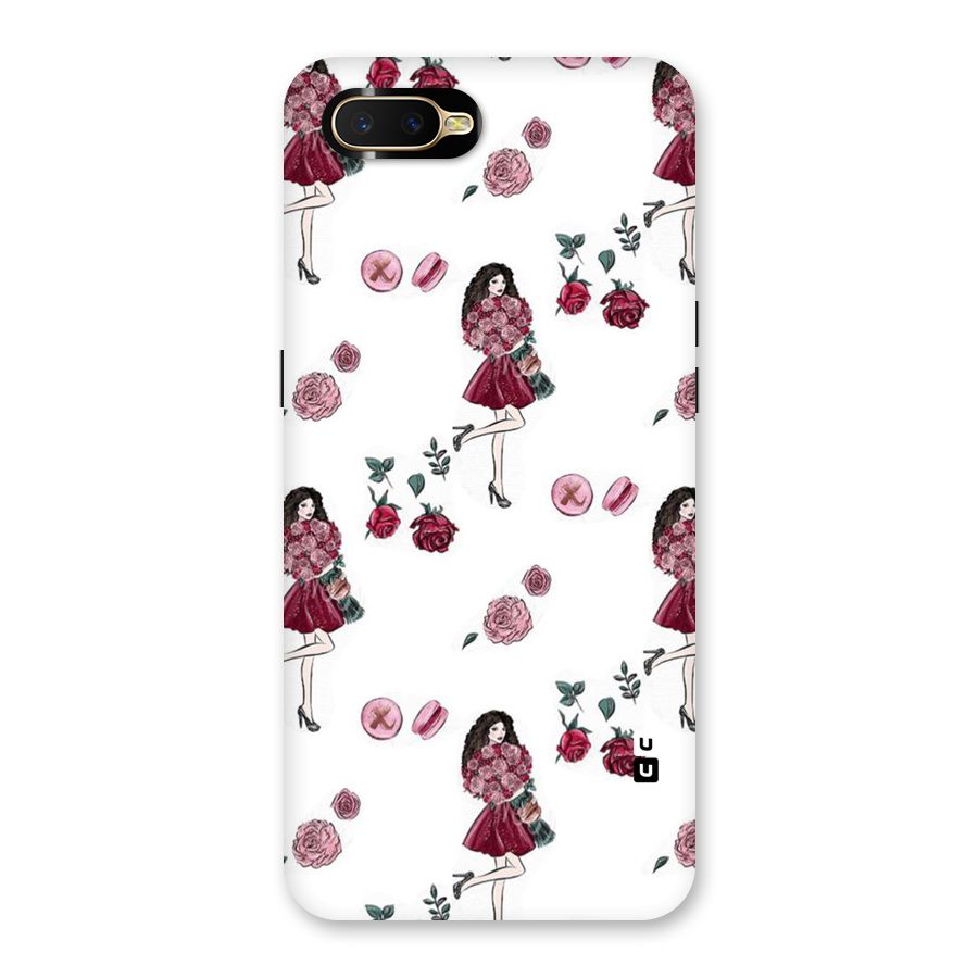 Girl With Flowers Back Case for Oppo K1