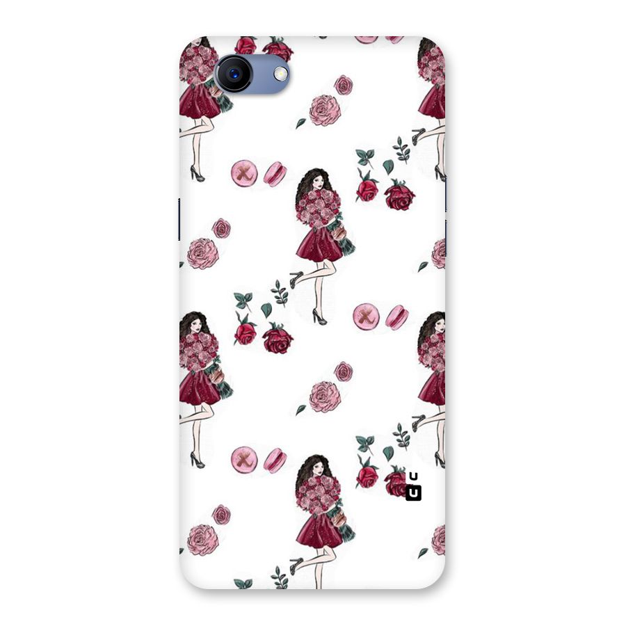 Girl With Flowers Back Case for Oppo Realme 1