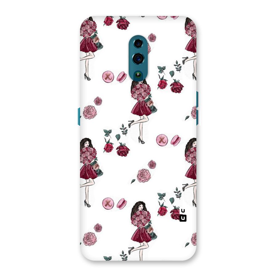 Girl With Flowers Back Case for Oppo Reno