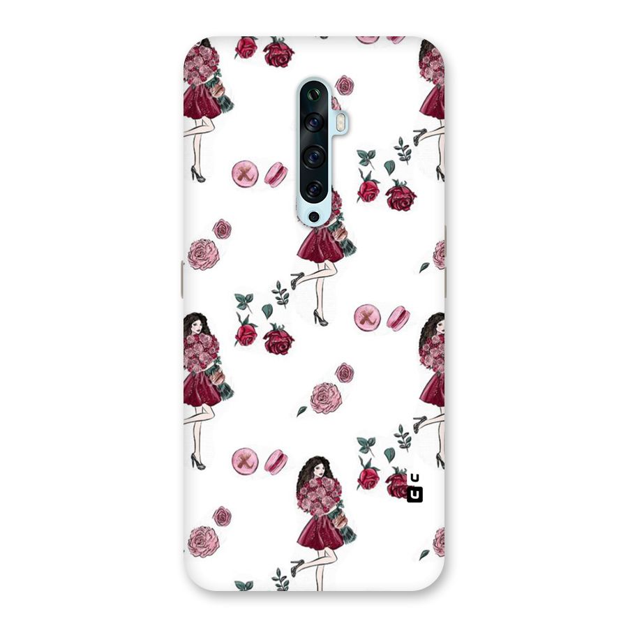 Girl With Flowers Back Case for Oppo Reno2 F