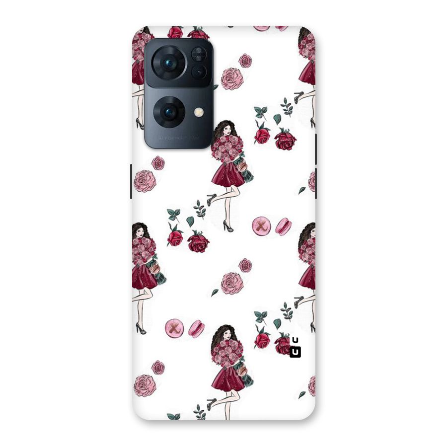 Girl With Flowers Back Case for Oppo Reno7 Pro 5G