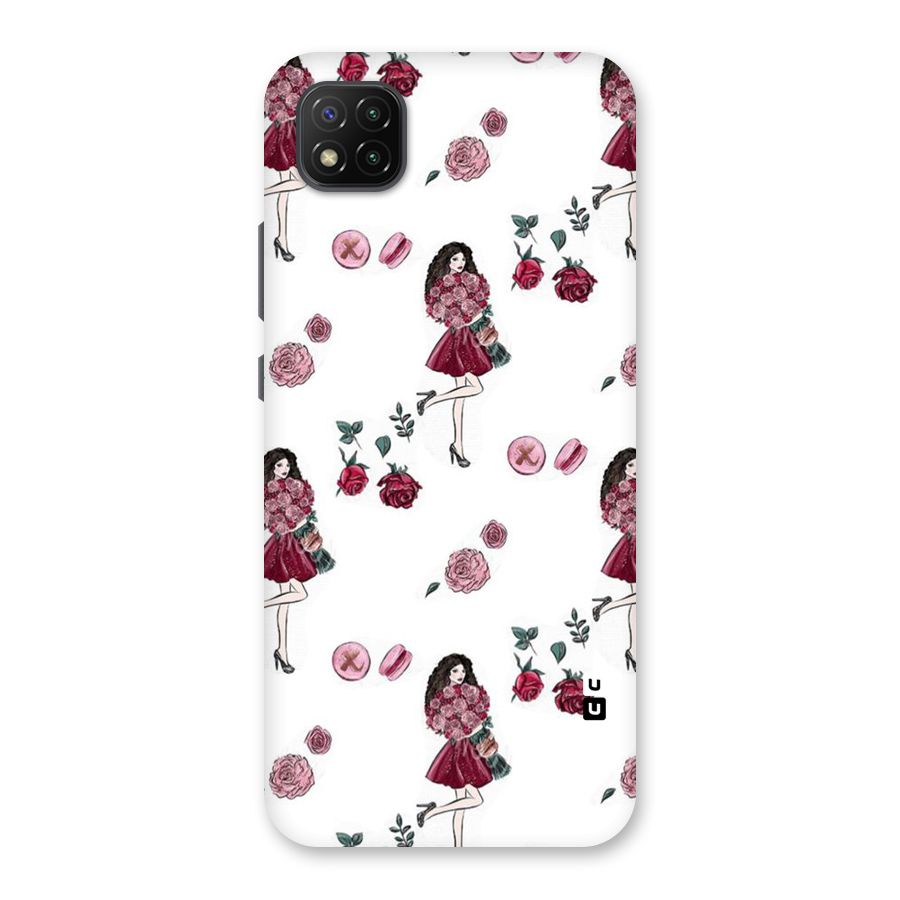 Girl With Flowers Back Case for Poco C3