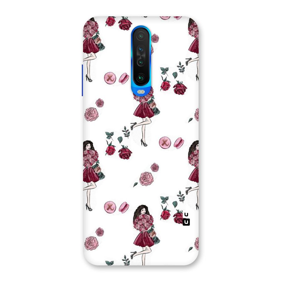 Girl With Flowers Back Case for Poco X2